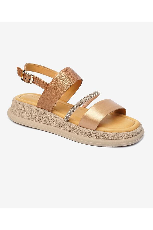 Kadın Bakır Hakiki Deri Sandalet 4Y2CS33440 - 1