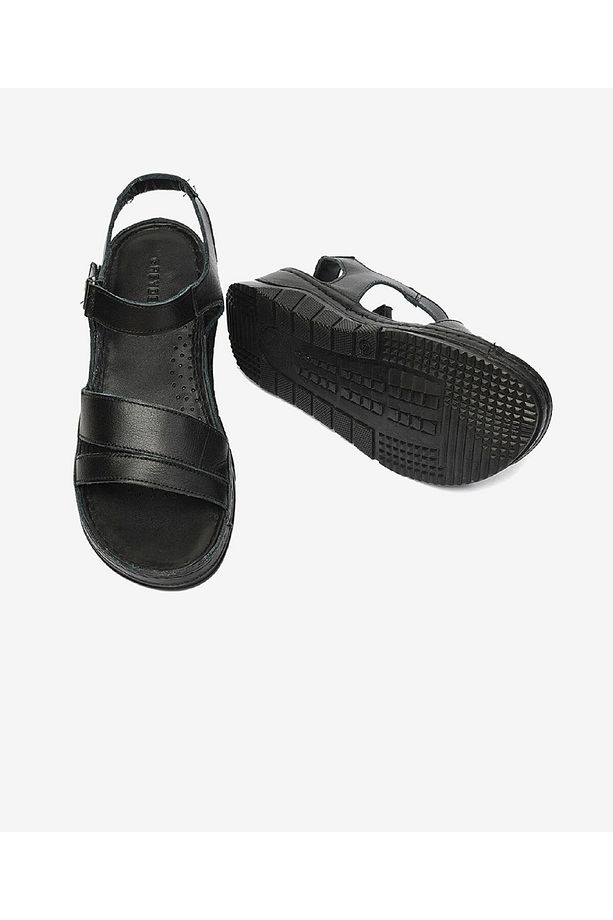 Kadın Siyah Hakiki Deri Sandalet 4Y2FS57472 - 6