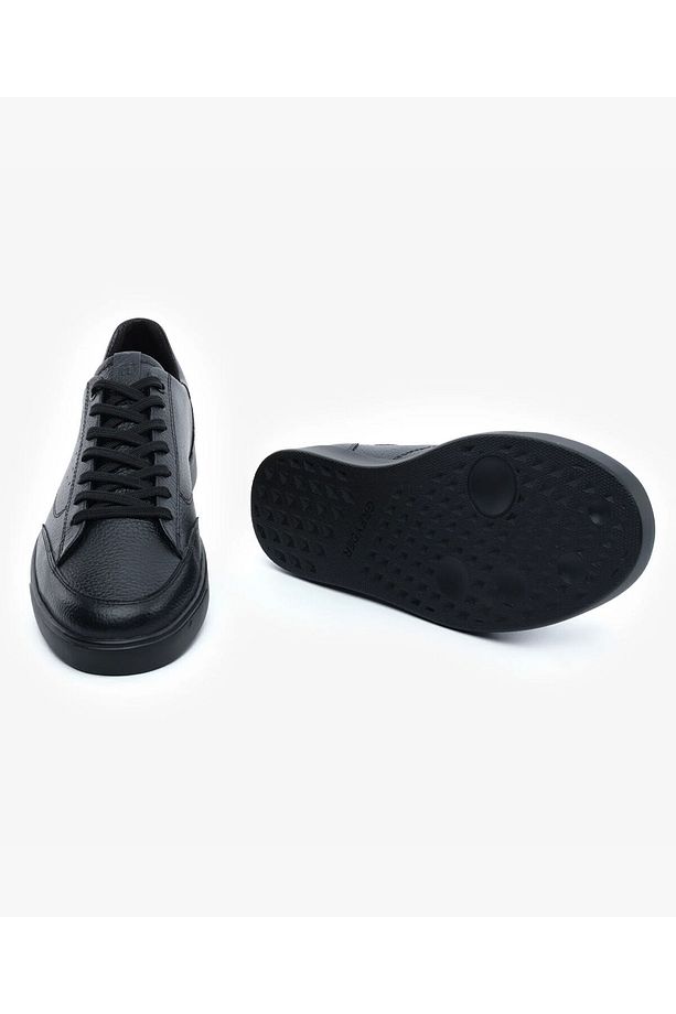 Erkek Siyah Hakiki Deri Sneaker Ayakkabı 5Y1CA64676 - 6