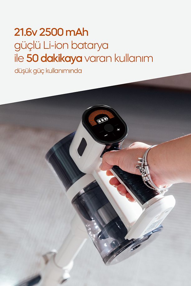 Bldc Motorlu Dikey Kablosuz Şarjlı Led Aydınlatmalı Süpürge Svc-8620 - 5