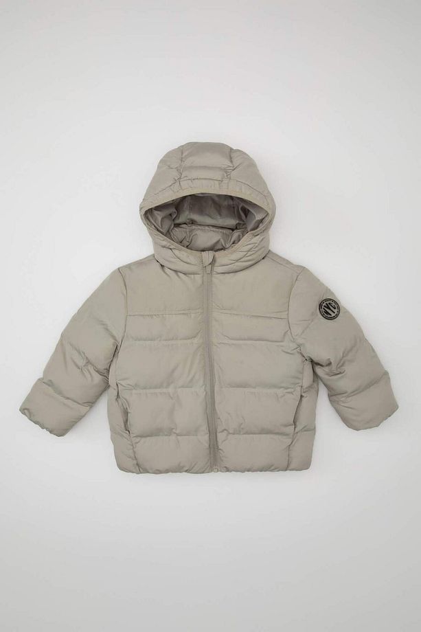 Erkek Bebek Su İtici Kumaş Kapüşonlu Şişme Mont C6963A524WN - 1