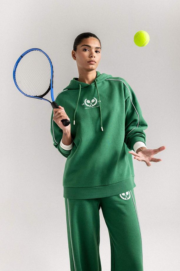 DeFactoFit Oversize Geniş Kalıp Kapüşonlu Sporcu Sweatshirt D1700AX24AU - 3