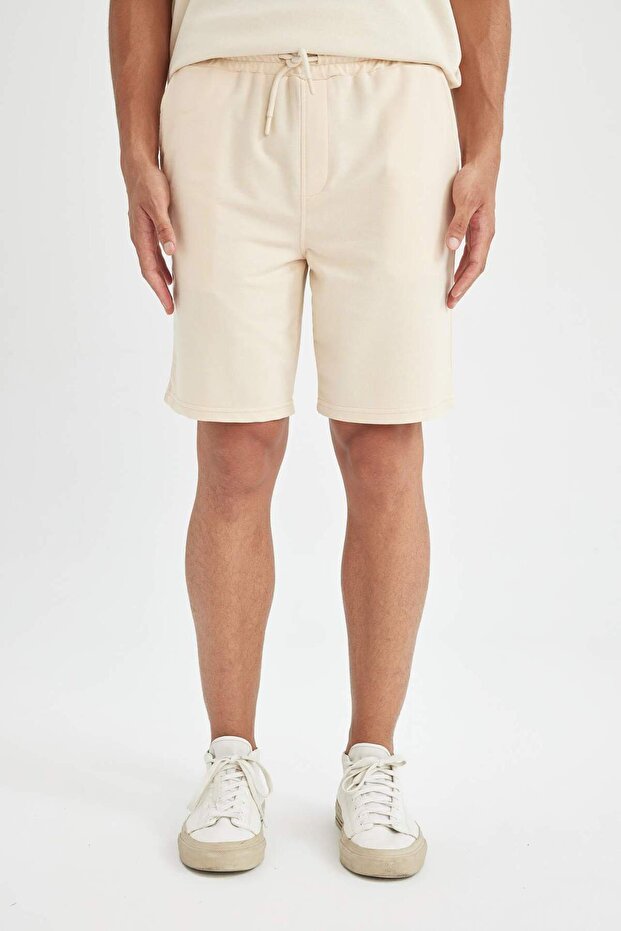 Regular Fit Basic Plain Bermuda Shorts with Pockets D7933Ax24Sm - 4
