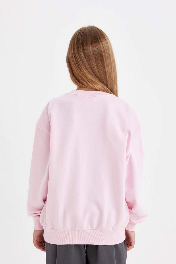 Kız Çocuk SpongeBob Relax Fit Bisiklet Yaka Sweatshirt C9517A824AU - 7