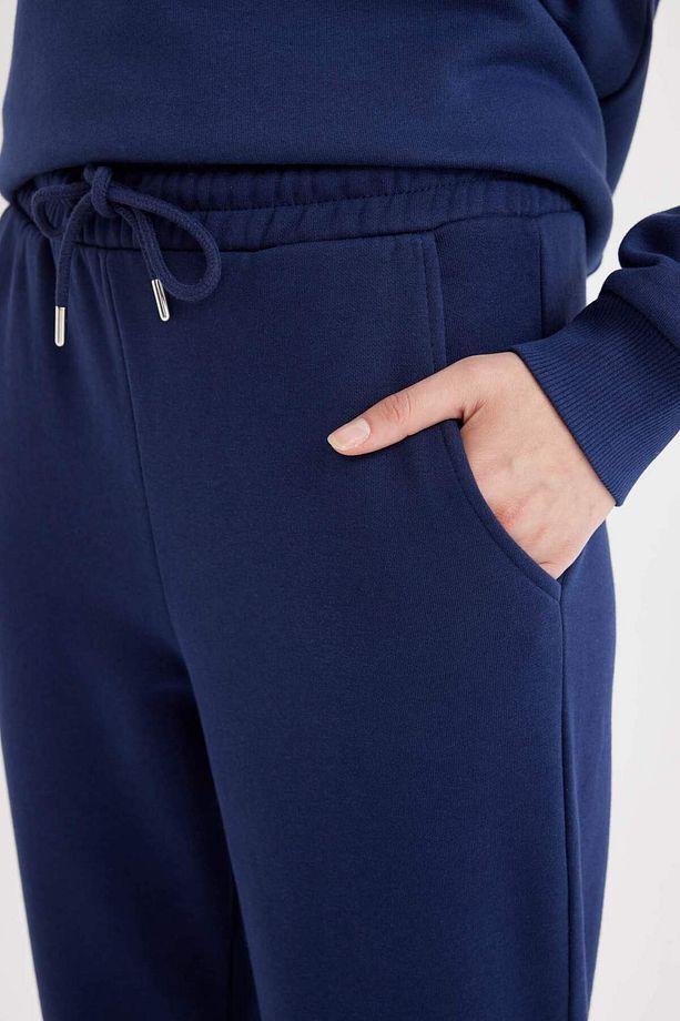Kalın Jogger Kışlık Eşofman Altı Beli Paçası Lastikli Bağcıklı Cepli V2700AZ24WN - 6