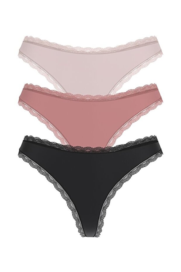 Basic Microfiber Kadın Brief 3'Lü Külot Paketi - 1
