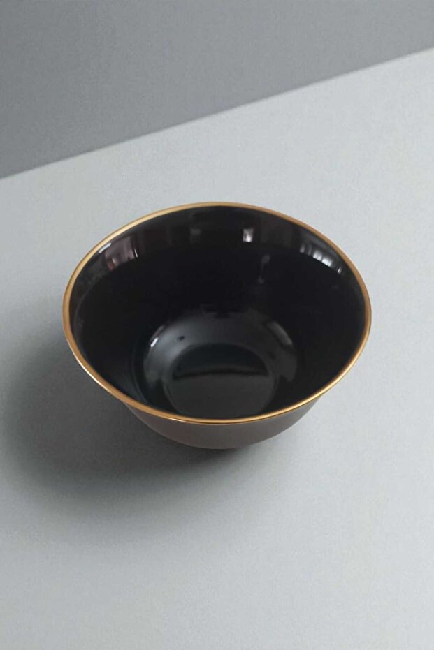 Carine 6 Adet 12 Cm Siyah Yaldızlı Kase - 1