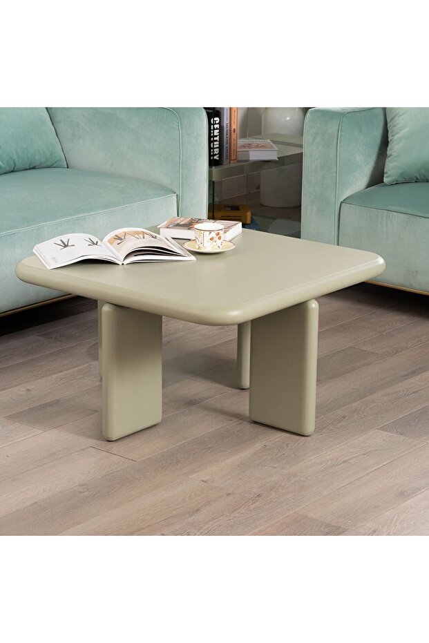 Morisson Square Coffee Table - Grey Solid Wood, Stylish Living Room Furniture, 2-Year Warranty