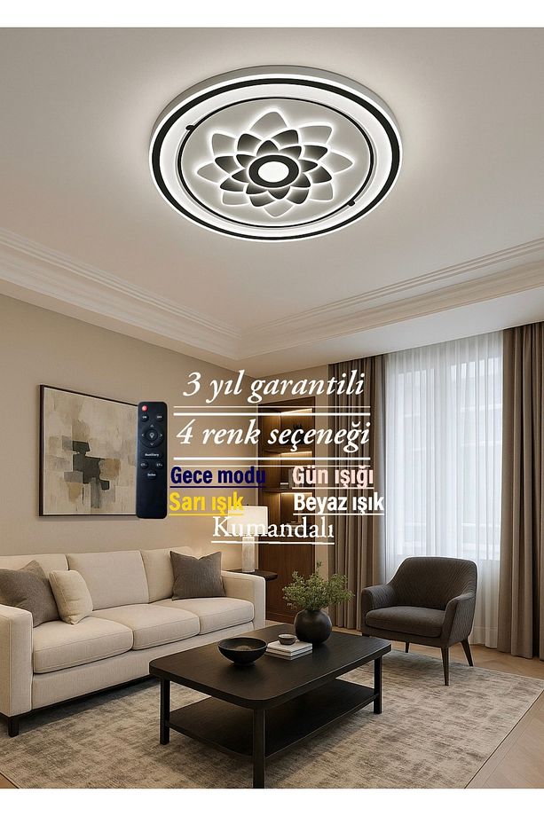 Modern Plafonyer Avize Desenli Tavana Sıfır - 1