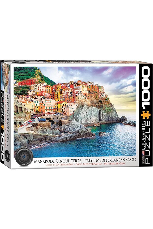 Puzzle 1000-Pcs Manarola Cinque Terre Italy Mediterranean Oasis 6000-0786