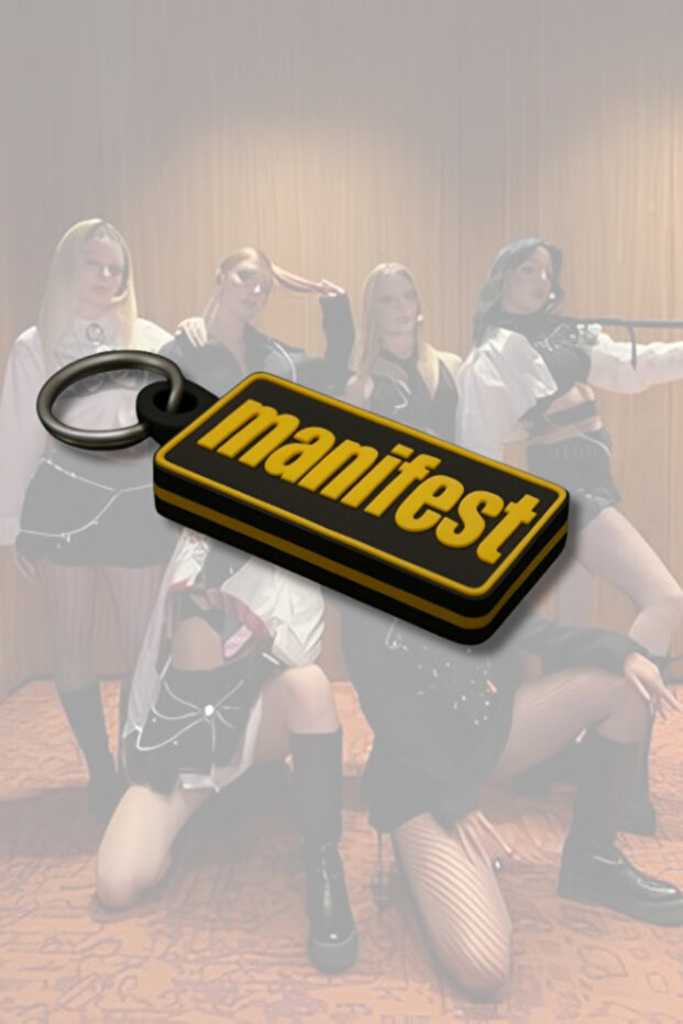 Yellow Manifest Written Rectangular Keychain – Special Design Thick – Manifest Group Special
