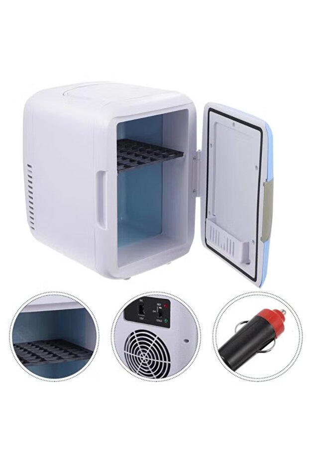 ثلاجة صغيرة محمولة سعة 4 لتر - وظيفة التبريد والتدفئة - 4