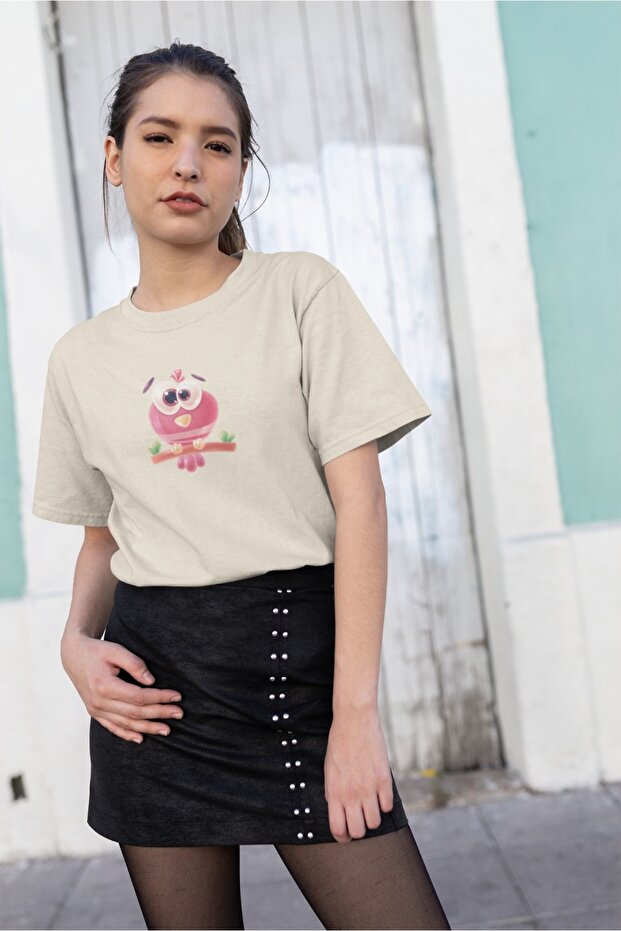 Women's Bird7 Transfer Printed Round Neck Short Sleeve T-Shirt