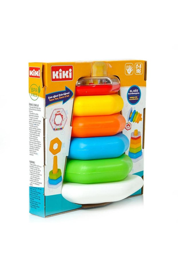 Kiki Colorful Hexagonal Rings with Rattles Ae-1510