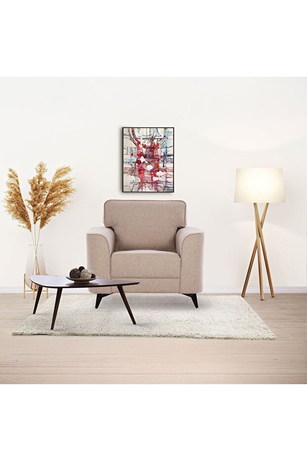 Field 1 Seater Fabric Sofa - Beige L93xW84xH89cm