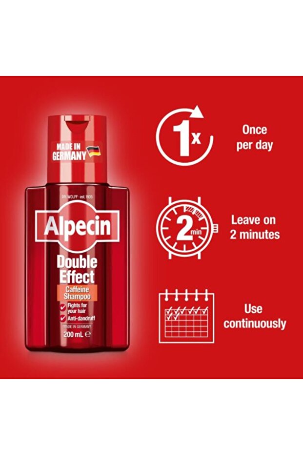 Double Effect Caffeine Shampoo 200 mL - 1