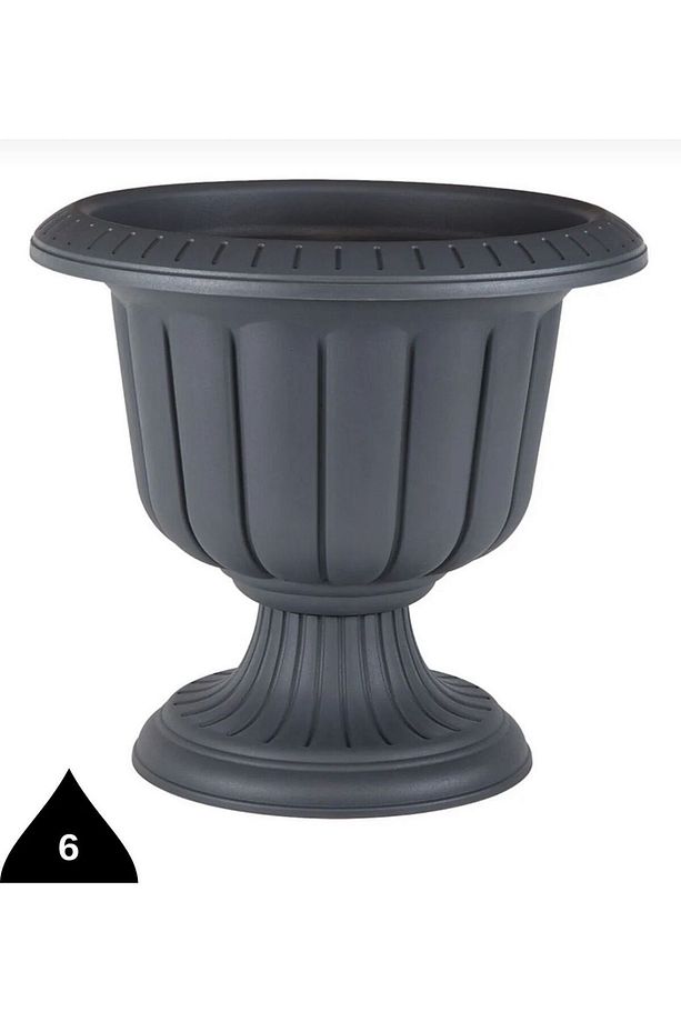 Dekoratif Nergiz 30cm Ayaklı Saksı Plastik Çiçek Saksısı Kapı Önü İç dış Mekan Ayaklı Saksı 1 Adet - 7