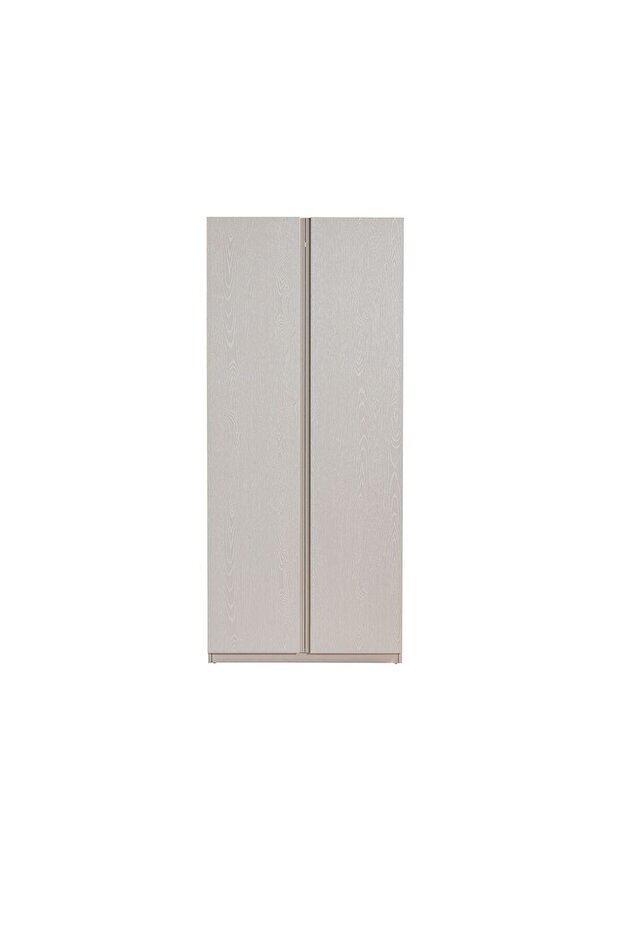 Infinity 2 Door Wardrobe with Hanger and Shelves - Light Taupe L100xW59xH230cm