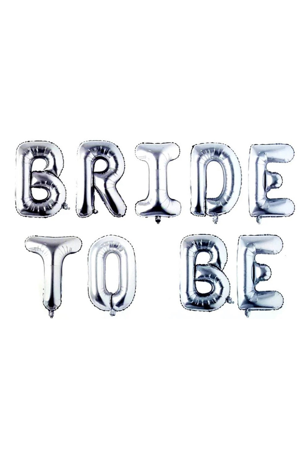 STRAIGHT BRIDE TO BE SILVER SET BALLON