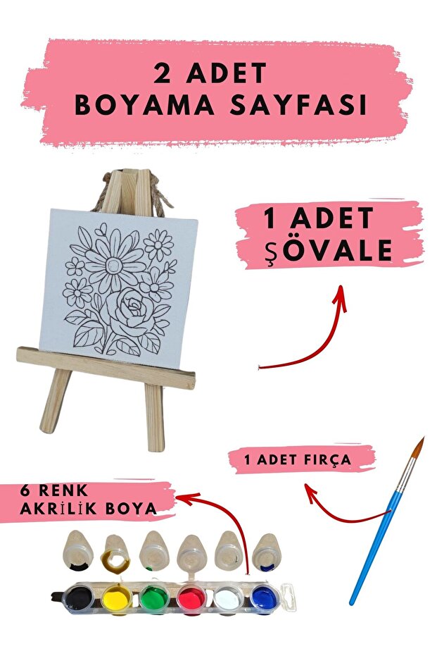 KIZ ÇOCUK ŞÖVALELİ BOYAMA SETİ - 2