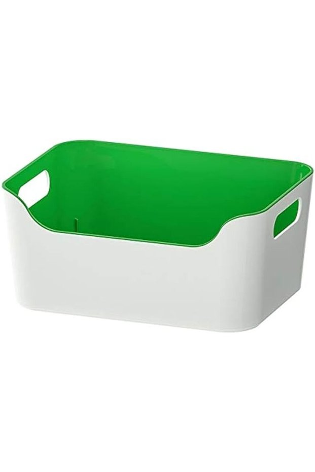 Green Plastic Storage Box – 24 x 17 cm