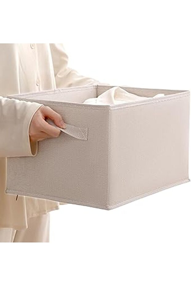 Foldable Fabric Storage Bins for Shelves, Large Capacity Practical Organizer Box – 33×20×18cm