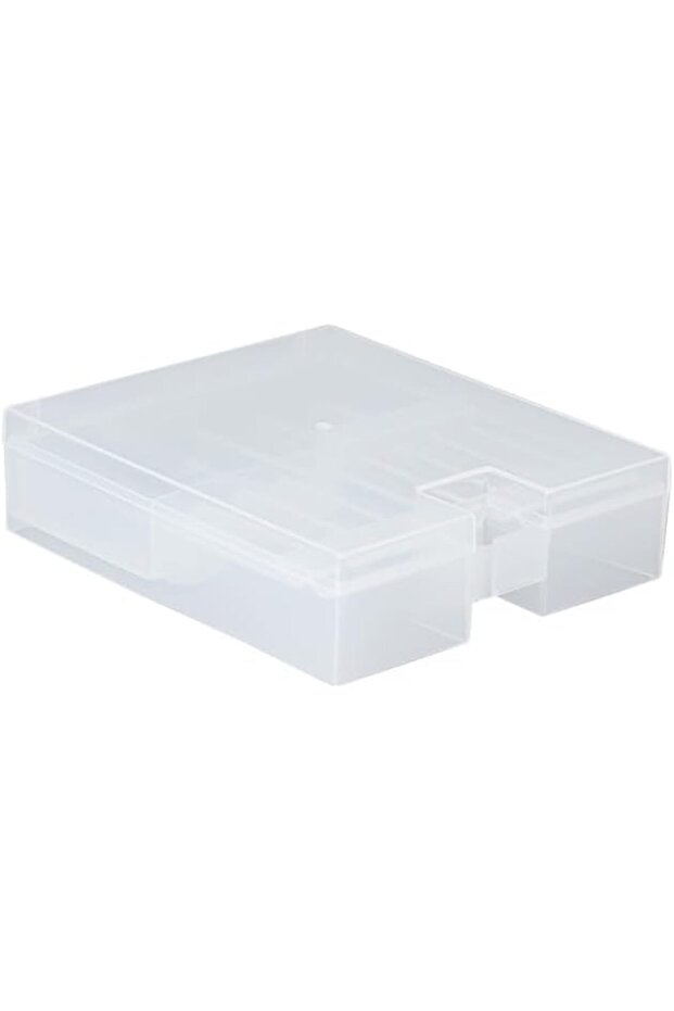 Stackable Battery Organizer Box – Hinged Lid Storage for AA, AAA, C, D Batteries & More