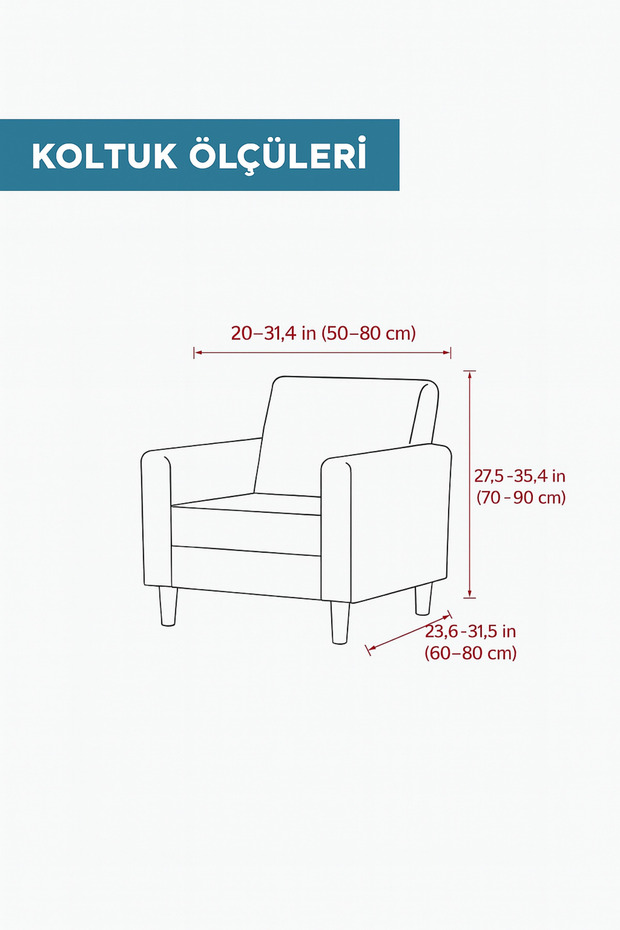 Maxi Jakar Kumaş Koltuk Örtüsü Takımı 3+3+1+1 - 5