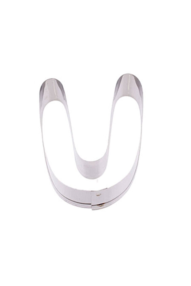Cake Cookie and Pastry Mold Metal U Letter Large Size Alphabet 8.5 cm