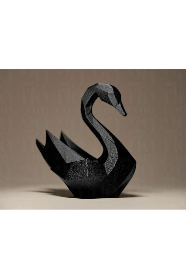 Noir Kuğu – Geometrik Minimal Siyah Kuğu Biblo - 3