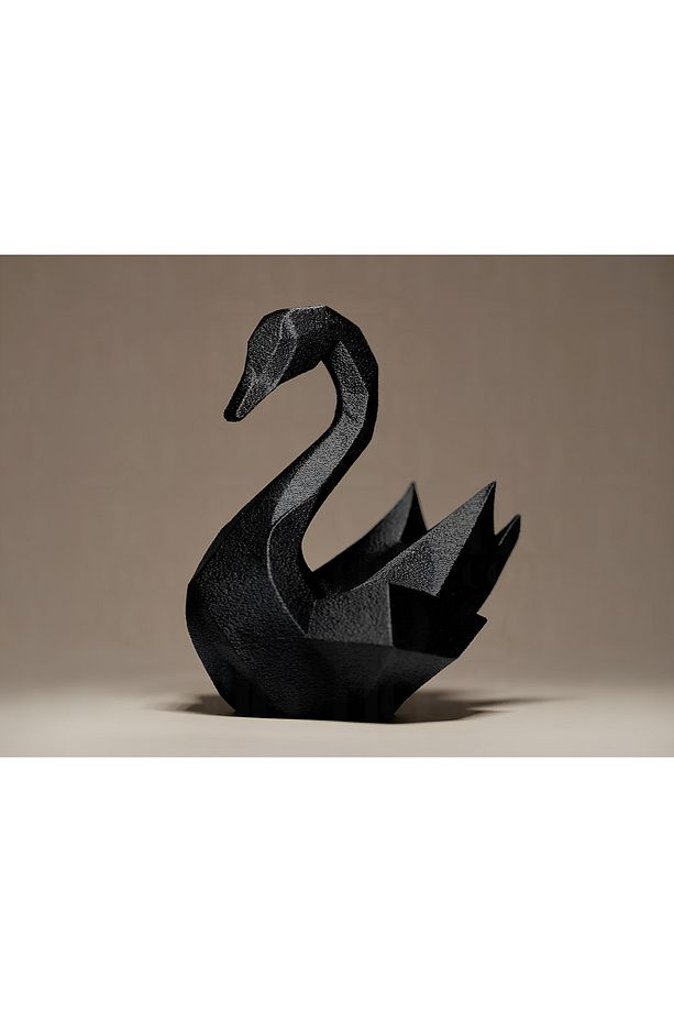 Noir Kuğu – Geometrik Minimal Siyah Kuğu Biblo - 4