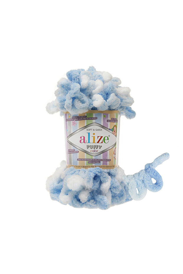 Puffy Color Hand Knitting Yarn 100g – Easy to Knit Without Needles – Color No:5865