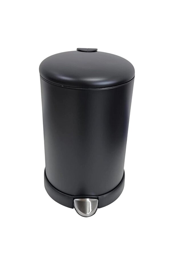 AKC Stainless Steel Round Pedal Bin with Lid, Fingerprint-Resistant Matte Finish, Soft Close, Inner