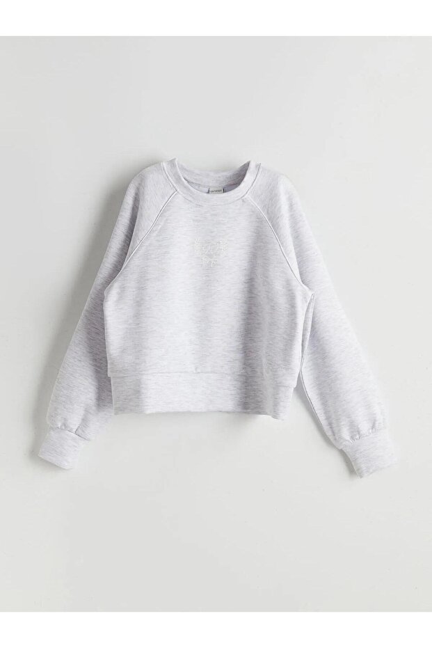 Lcw Kids Crew Neck Printed Girls Sweatshirt (W5)