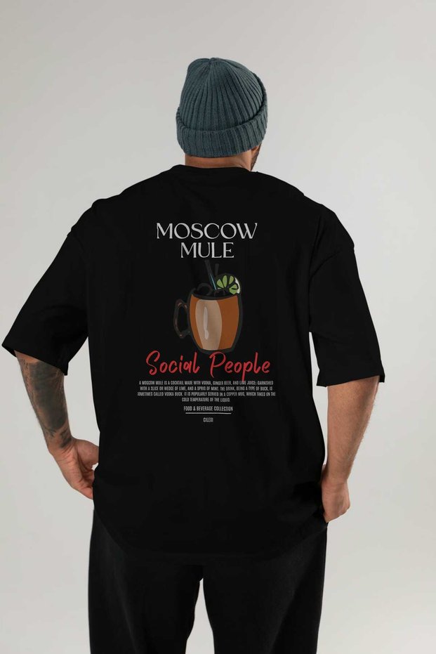 Moscow Mule Cocktail Printed Oversize T-Shirt Men Women 100% Cotton Crew Neck Tshirt