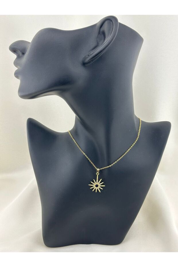 Purple Zircon Stone Stainless Steel Star Necklace