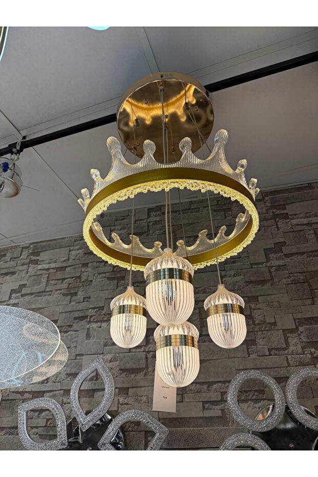 Dörtlü sarkıt Let avize üç renk - 2