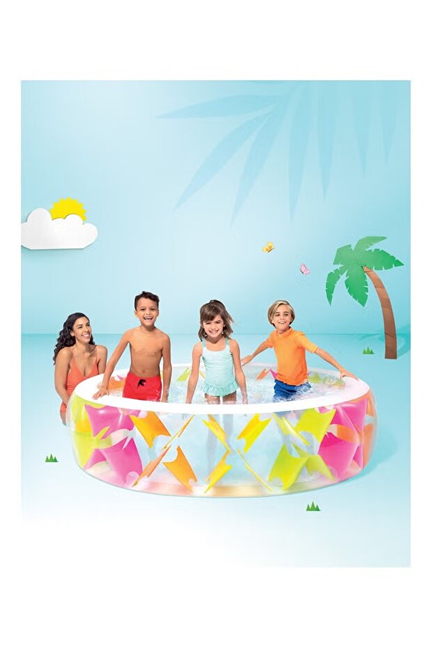 حوض سباحة قابل للنفخ على شكل دولاب 229×56 سم - 2