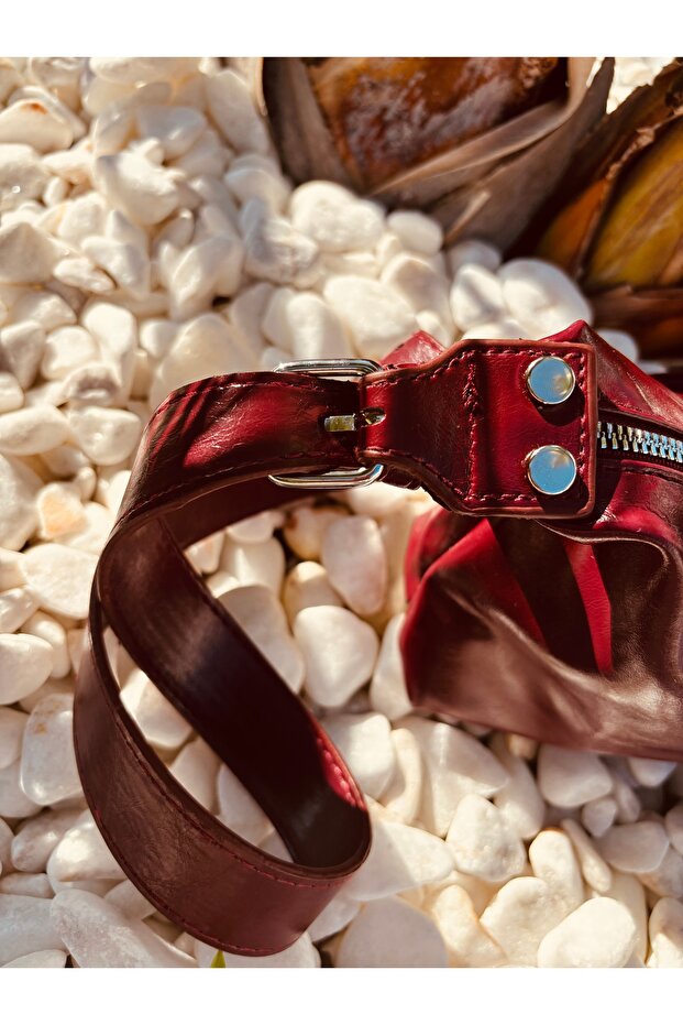 Bordo Omuzdan Çanta - 4