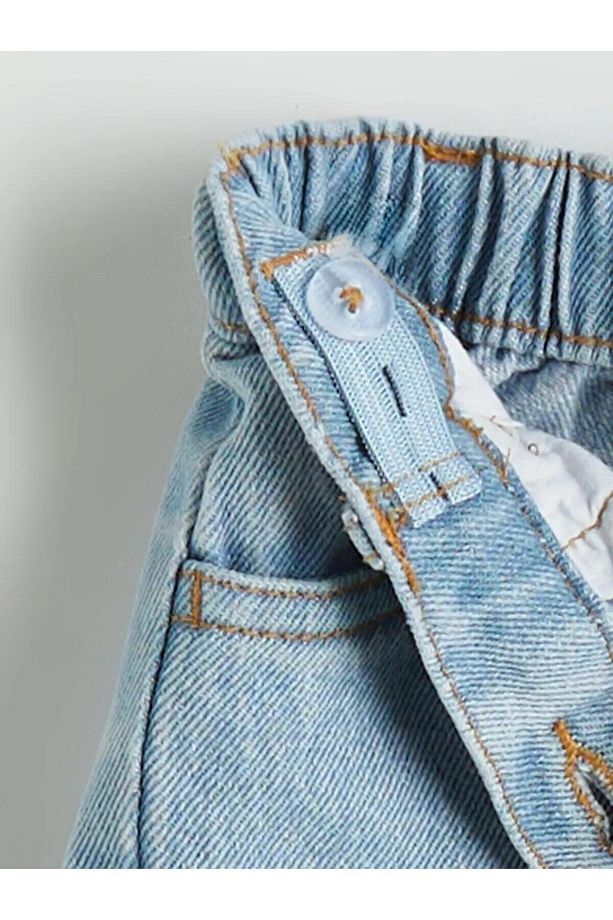 LCW baby Çiçek Nakışlı Kız Çocuk Jean Pantolon (W5) - 2