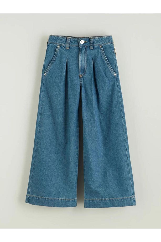 LCW Kids Wideleg Pileli Kız Çocuk Jean Pantolon (W5) - 1