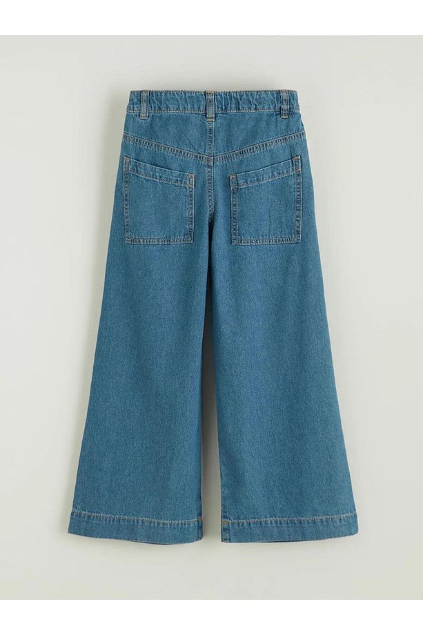 LCW Kids Wideleg Pileli Kız Çocuk Jean Pantolon (W5) - 2