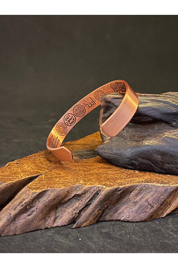 100% Pure Pure Plain Copper Armor with Prayer and Lucky Numbers Protection Talisman Pure Plain Copper Bracelet Protector Pure Plain Copper Bracelet