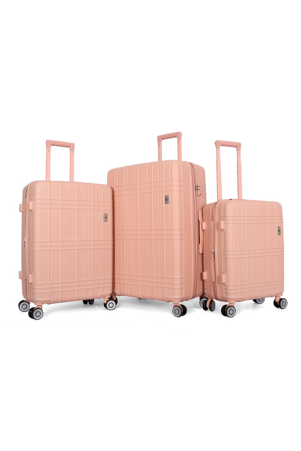 حقيبة سفر صلبة، 3 قطع، قفل إدارة أمن النقل، طول 28/متر 24/ثانية 20 - 1