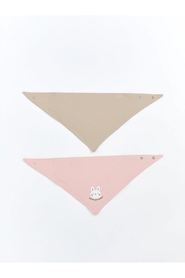 Baby Girl Feeding Bib 2 Pcs (W5)