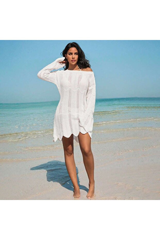 Ajurlu Delikli Elbise - 4