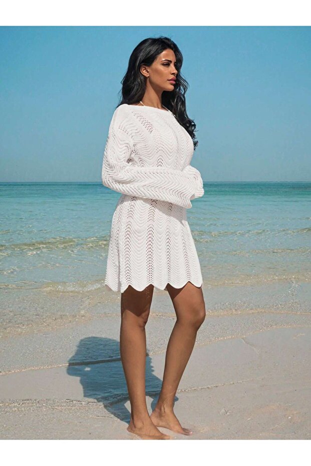 Ajurlu Delikli Elbise - 7