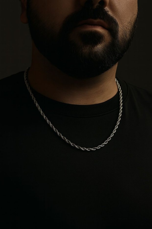 Men's Stainless Steel Chain Necklace - Durable and Stylish Design - Courtesy Single Necklace