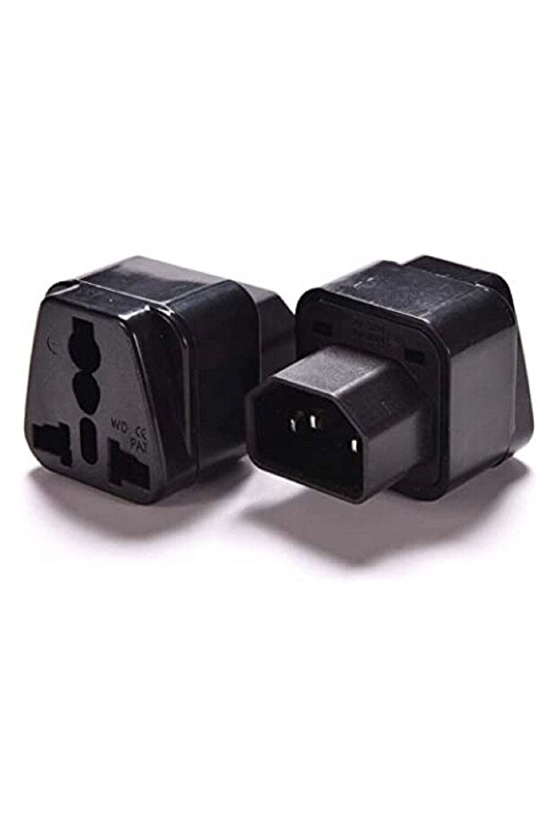 قابس محول طاقة آمن من النوع IEC C14 إلى النوع العالمي أنثى AU US UK EU C13