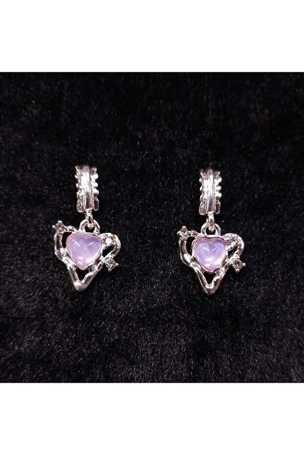 Purple Heart Earrings
